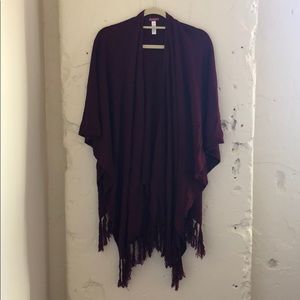 Crimson poncho